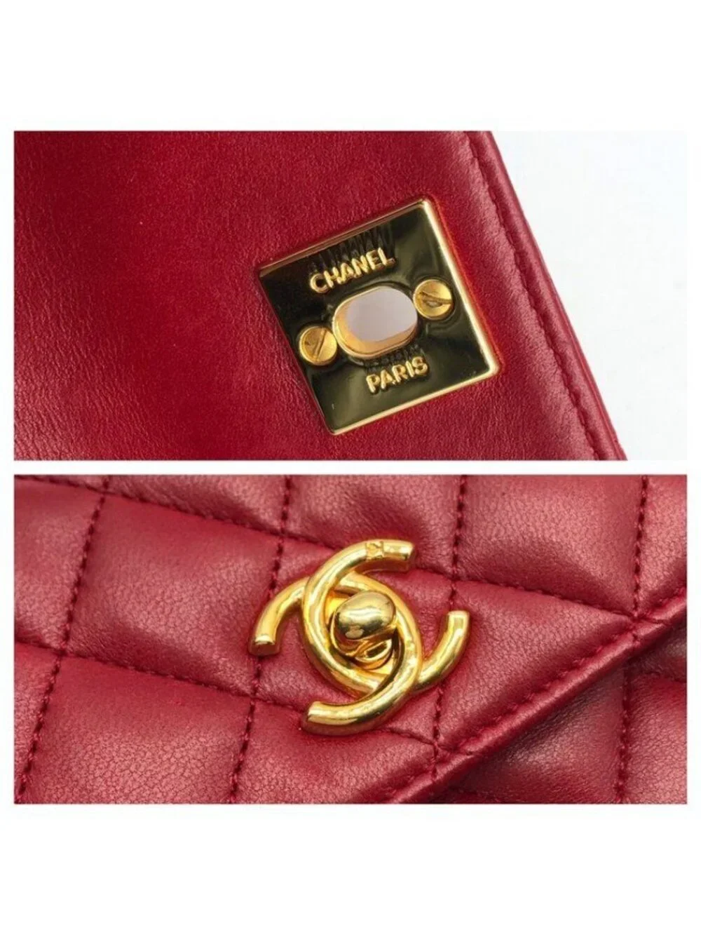 Chanel CC Logo Mini Quilted Turnlock Shoulder Bag